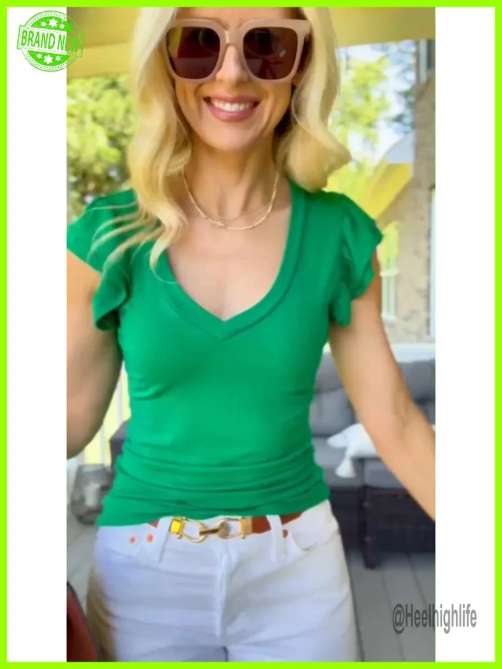 Women's Cropped Square Neck Ruffle Sleeve Tank Top Slim Fit Summer Shirt